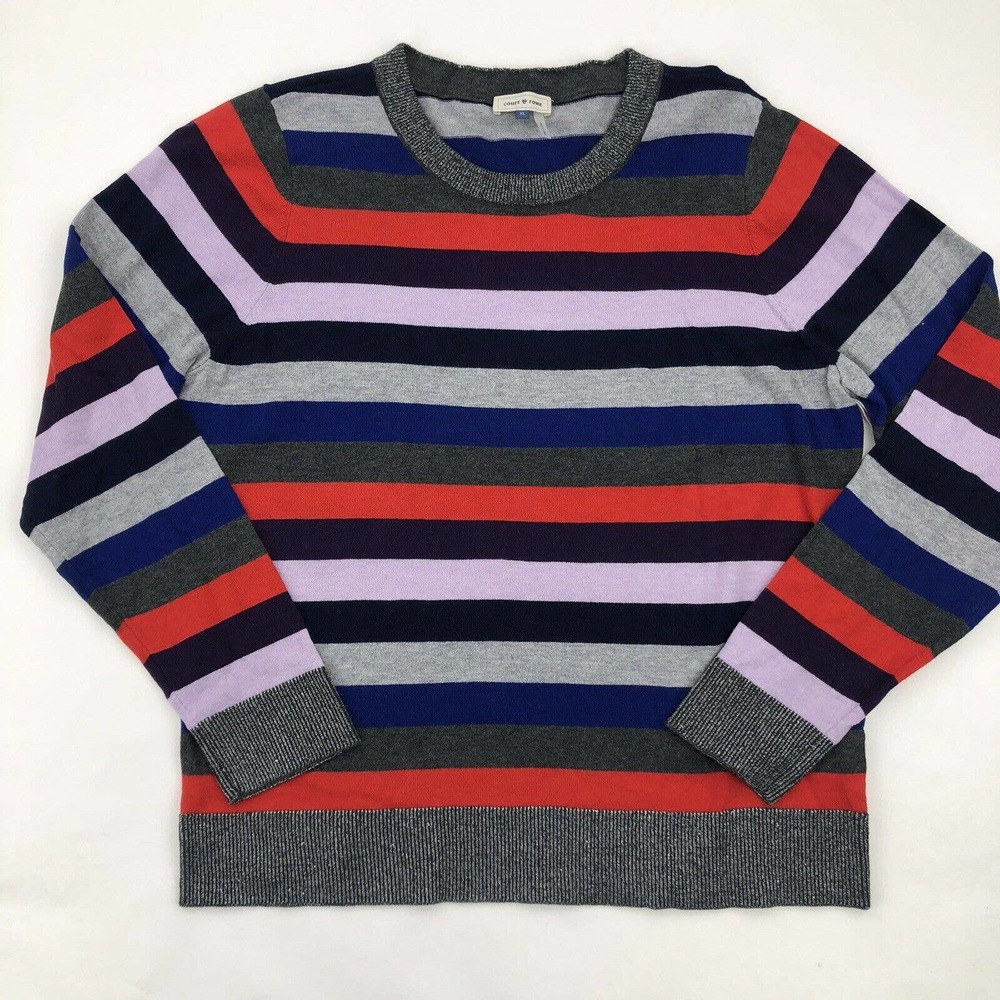 Court & Rowe Sweater Top Striped Belle Noel Sz XL